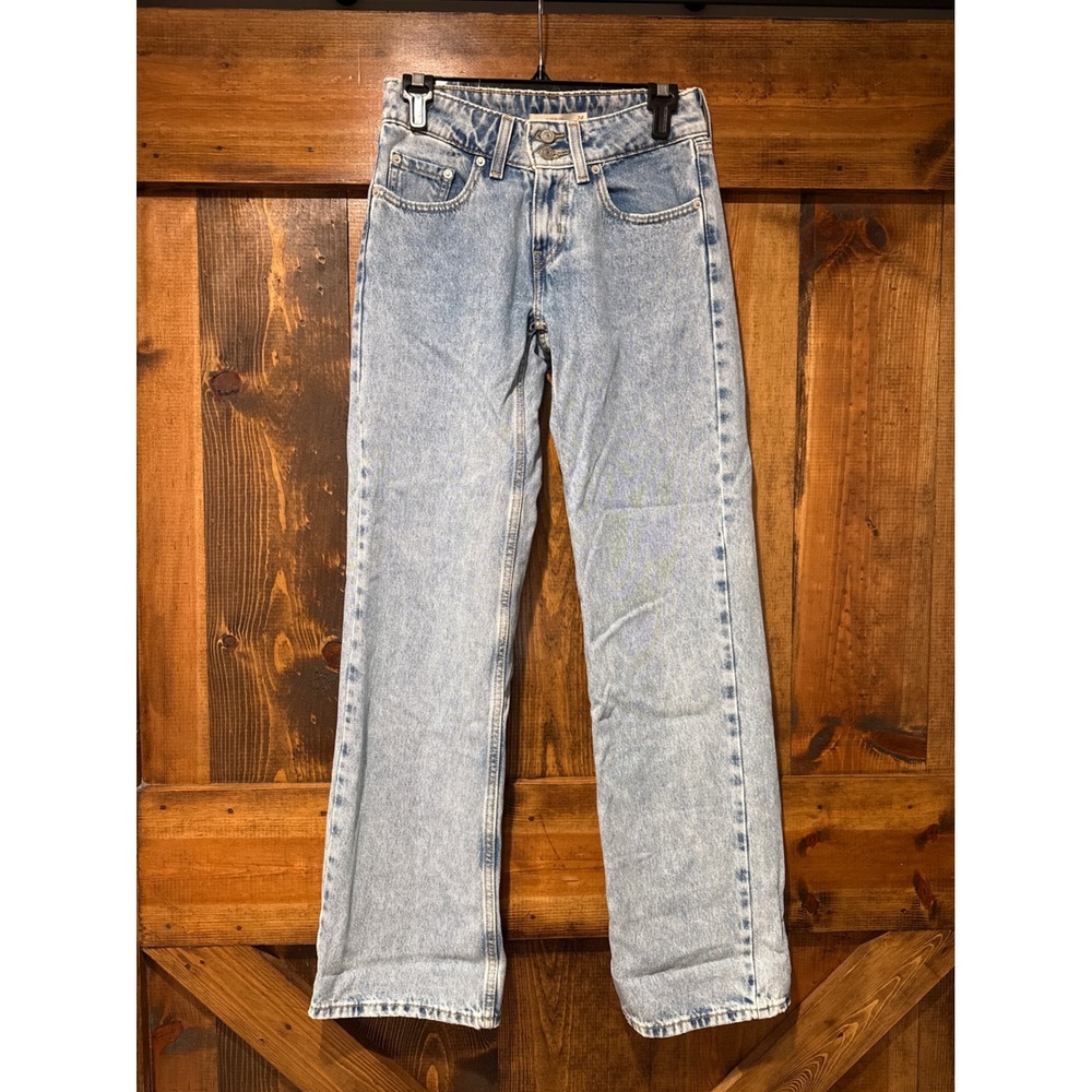 Levis Superlow Straight Leg Jeans Light Wash Blue W24 L32 A7498-0000